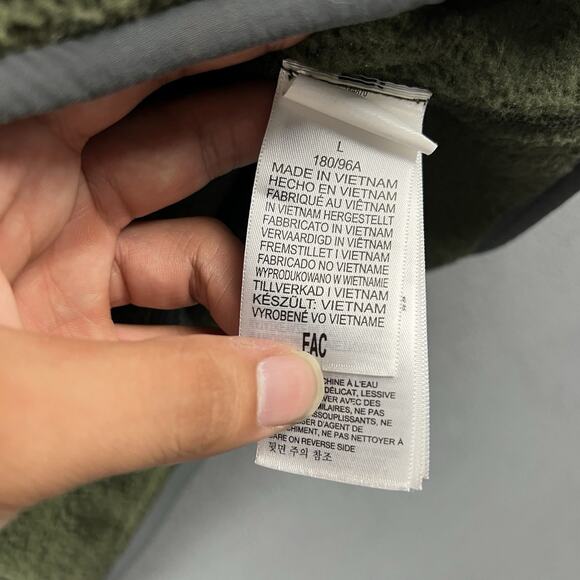 Marmot Jacket Mens Large Green Pantoll Full Zip Fleece Outdoor Hiking Pullover - Picture 9 of 12